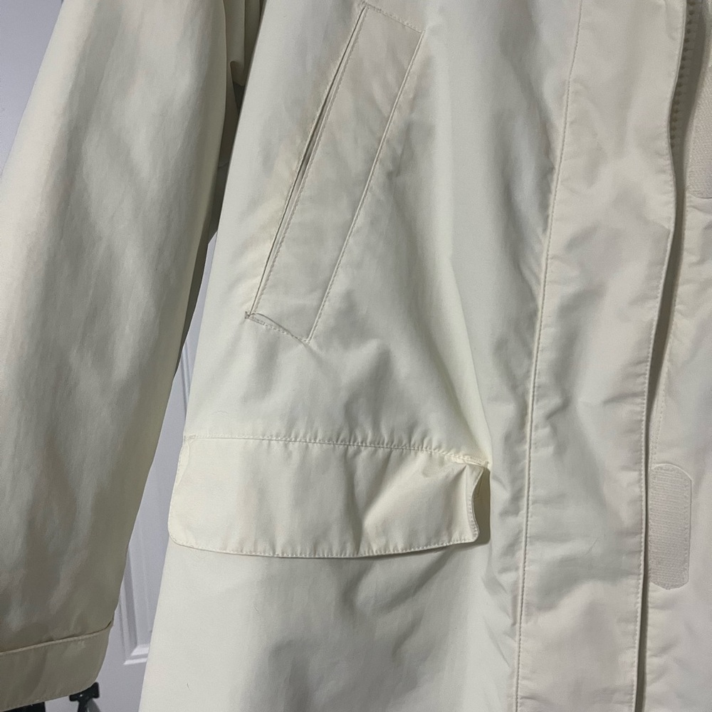 Lands' End Women's Cream Hooded Coat - Picture 5 of 8
